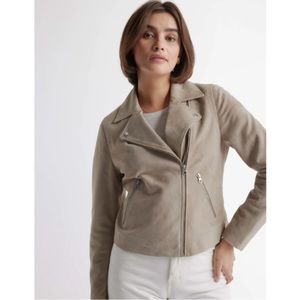 Quince 100% suede jacket in sand